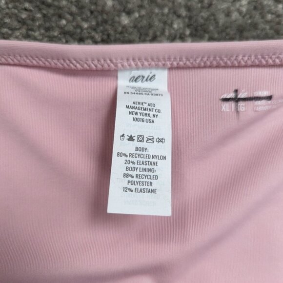 Aerie Pink Bikini Bottoms - Side-Tie Details - Size XL Barbiecore Ruffle Beach - Picture 8 of 9